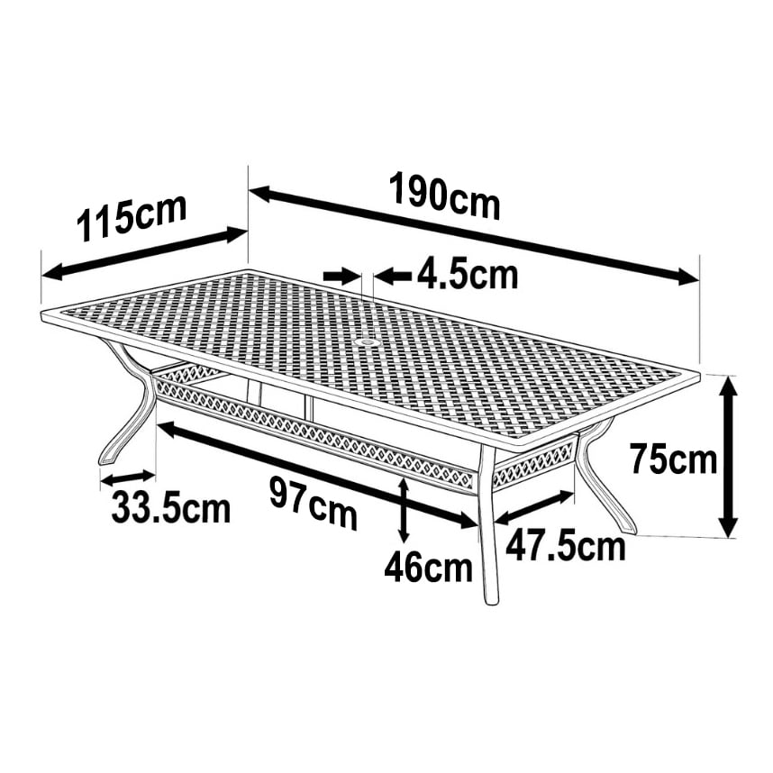 Sophia Table 14 Seater Set - White