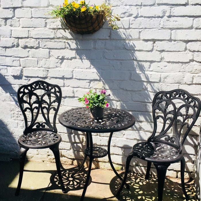Tulip Bistro 2 Seater Set - Antique Bronze
