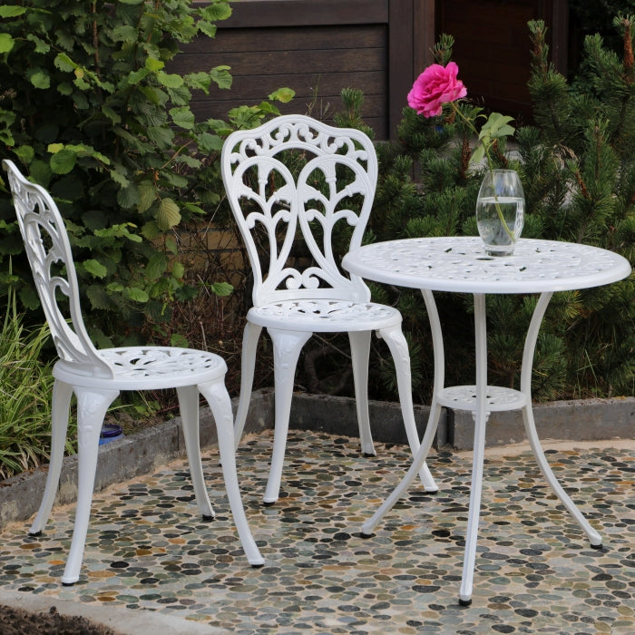 Tulip Bistro 2 Seater Set - White