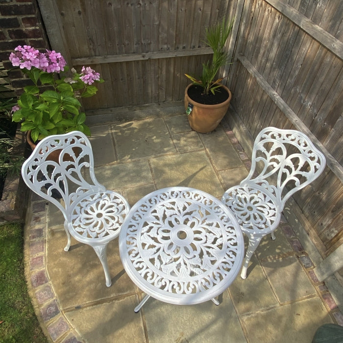 Tulip Bistro 2 Seater Set - White