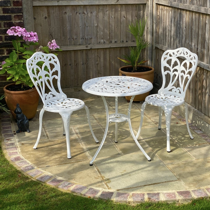 Tulip Bistro 2 Seater Set - White