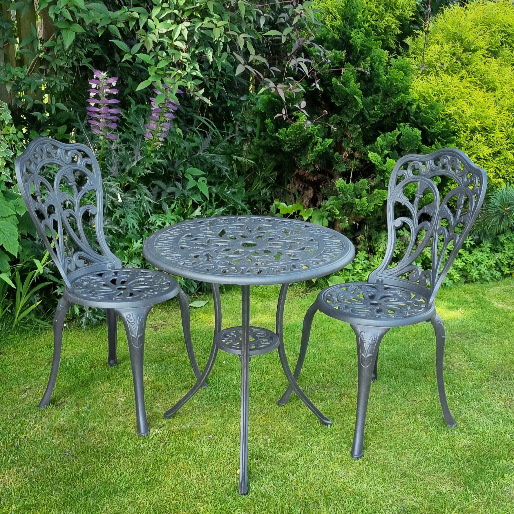 Tulip Bistro 2 Seater Set - Slate