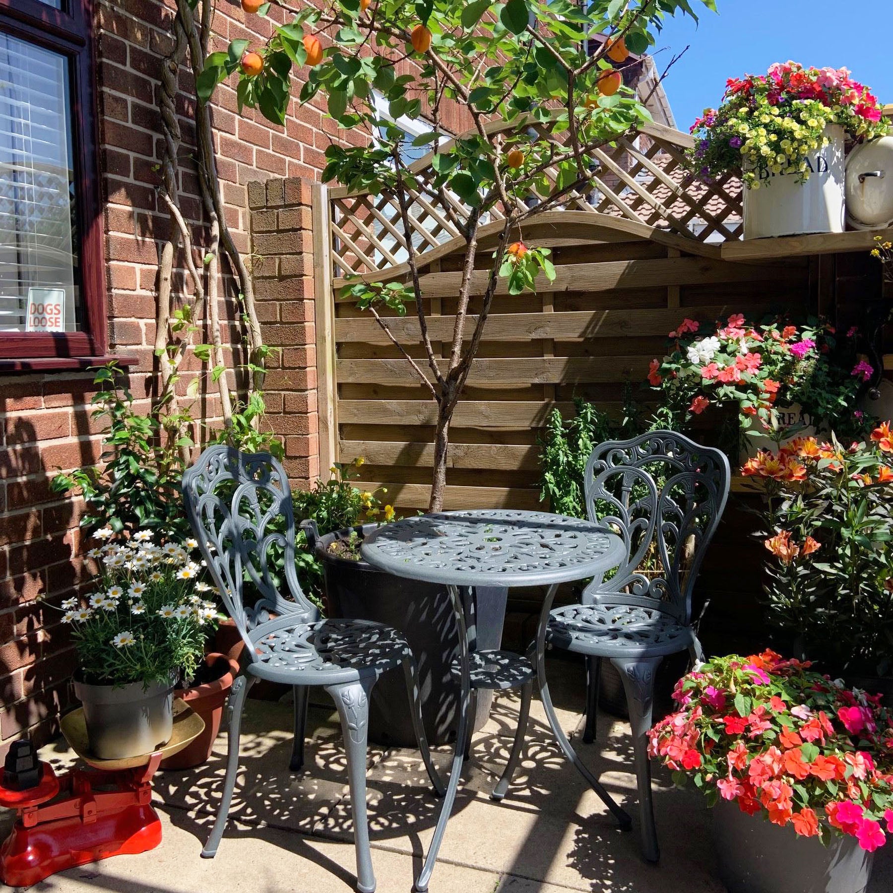 Tulip Bistro 2 Seater Set - Slate