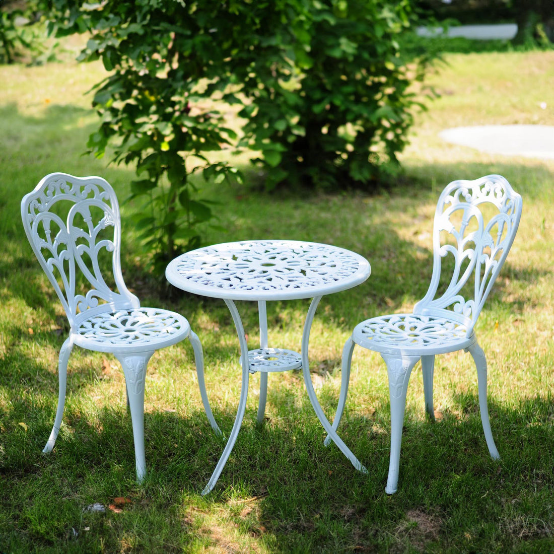 Tulip Bistro 2 Seater Set - White