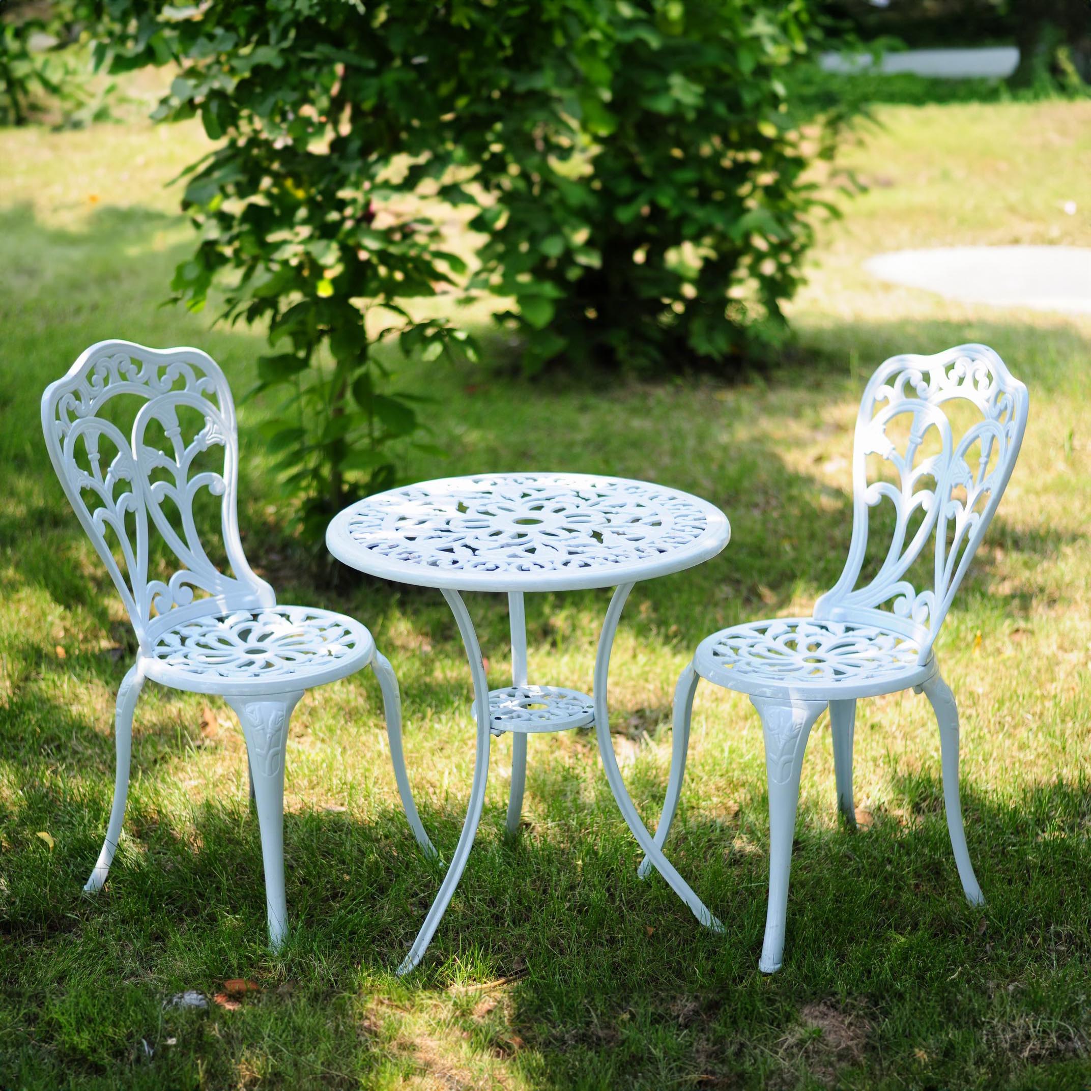 Tulip Bistro 2 Seater Set - White