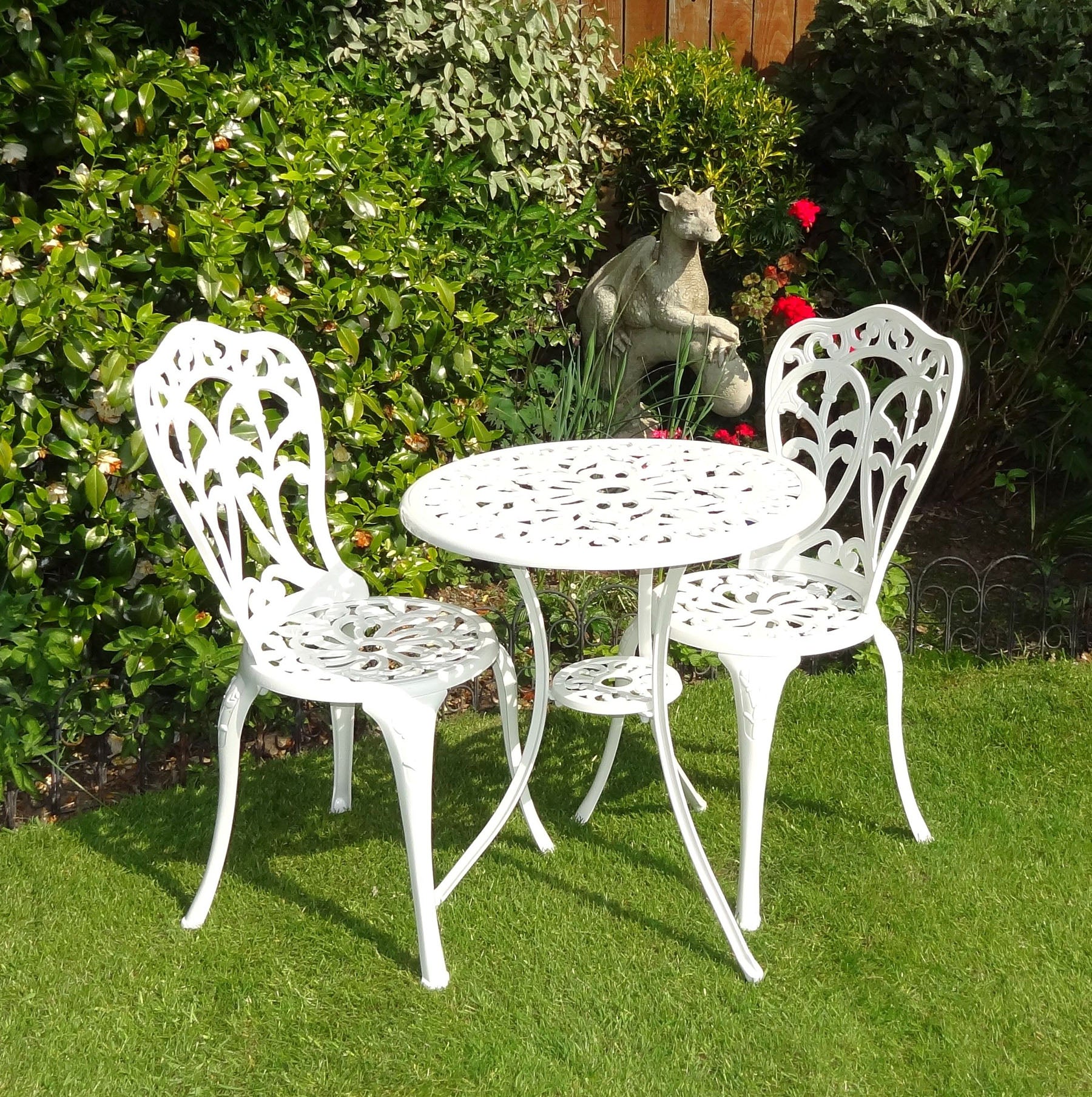 Tulip Bistro 2 Seater Set - White