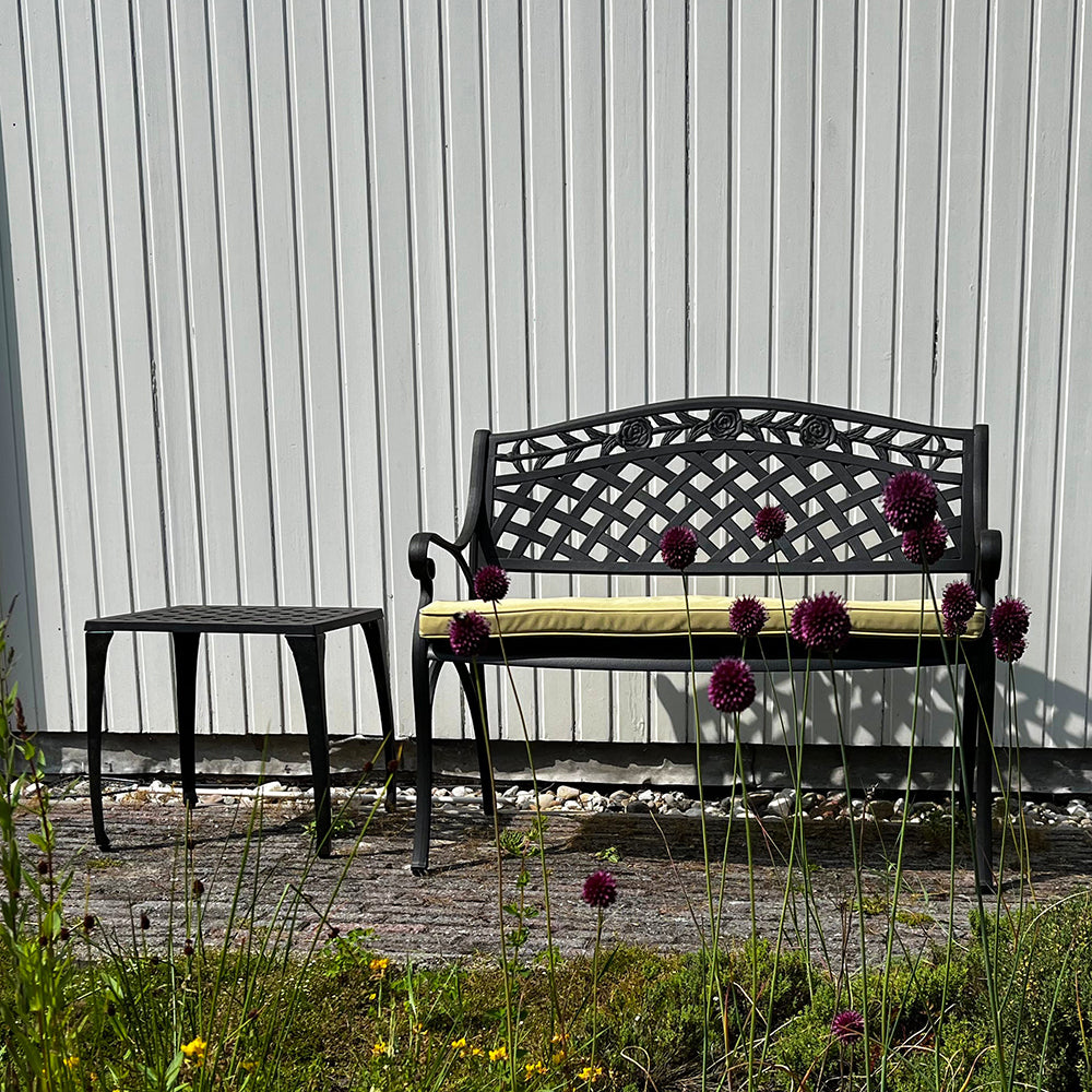 Rose Bench Set - Antique Bronze