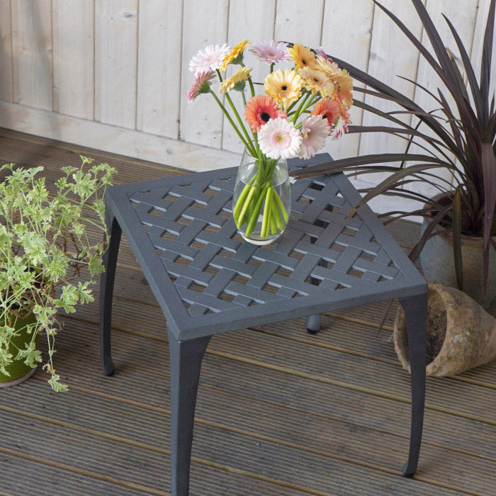 Willow Table 2 Seater Set - Slate Grey