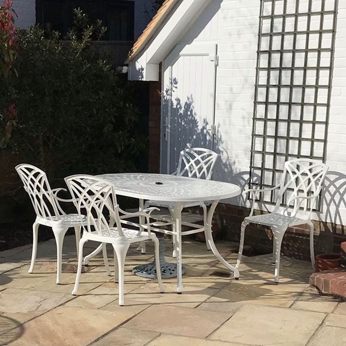 June Table 4 Seater Set - White