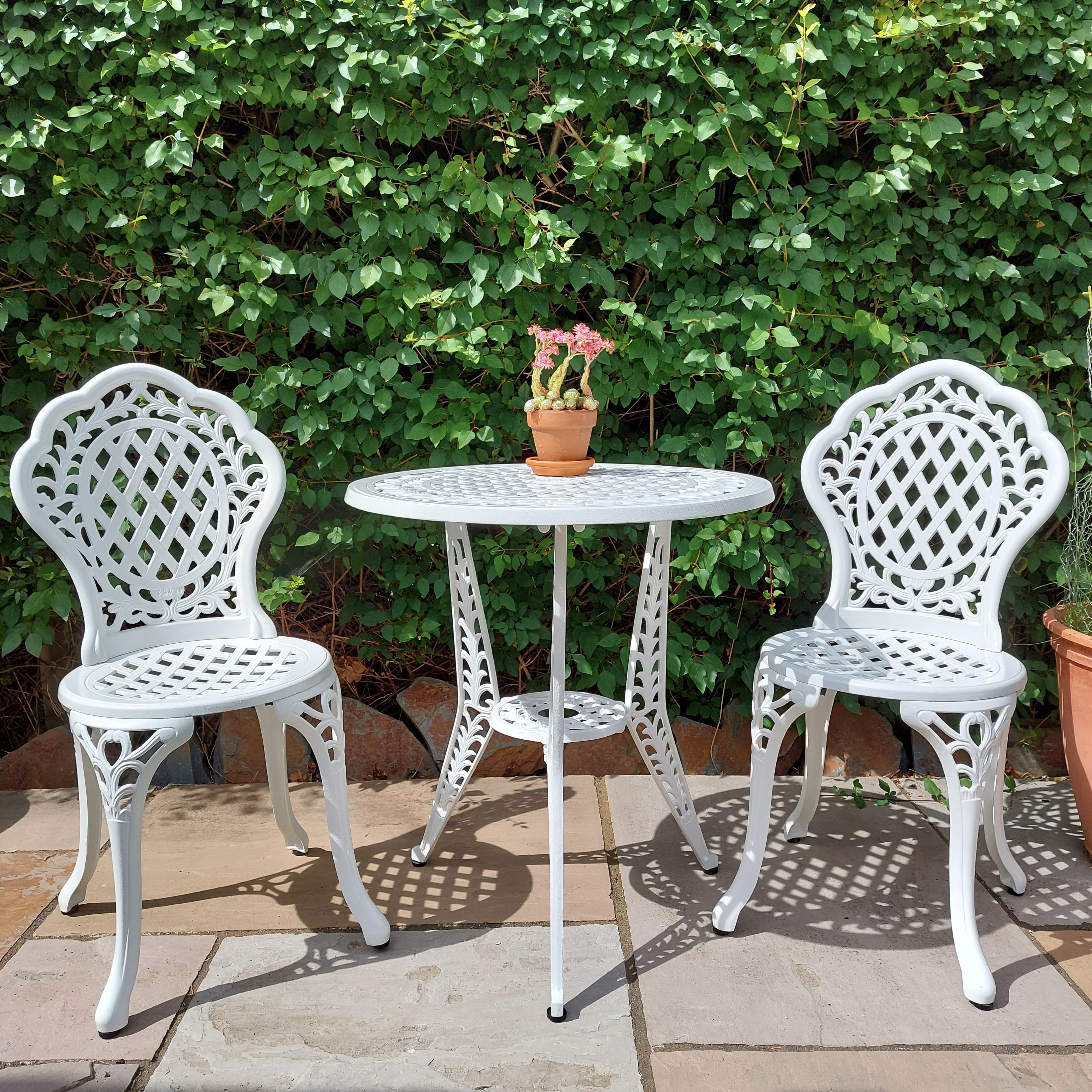 Ivy Bistro 2 Seater Set - White