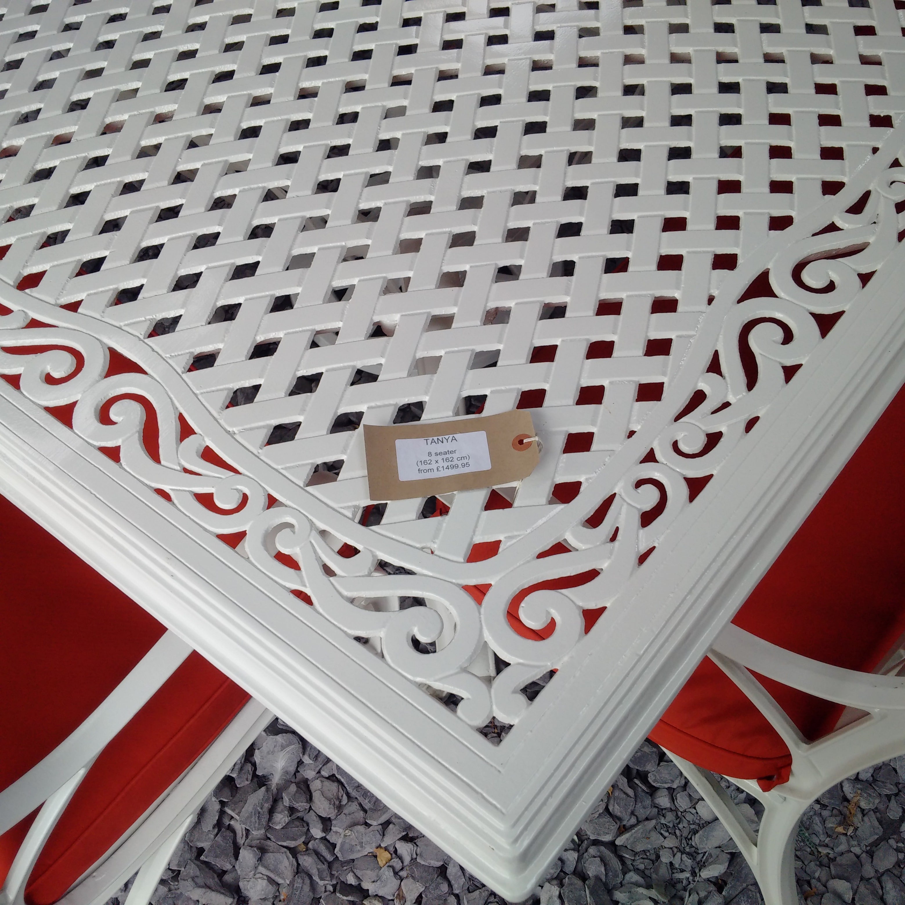 Tanya Table 8 Seater Set - White