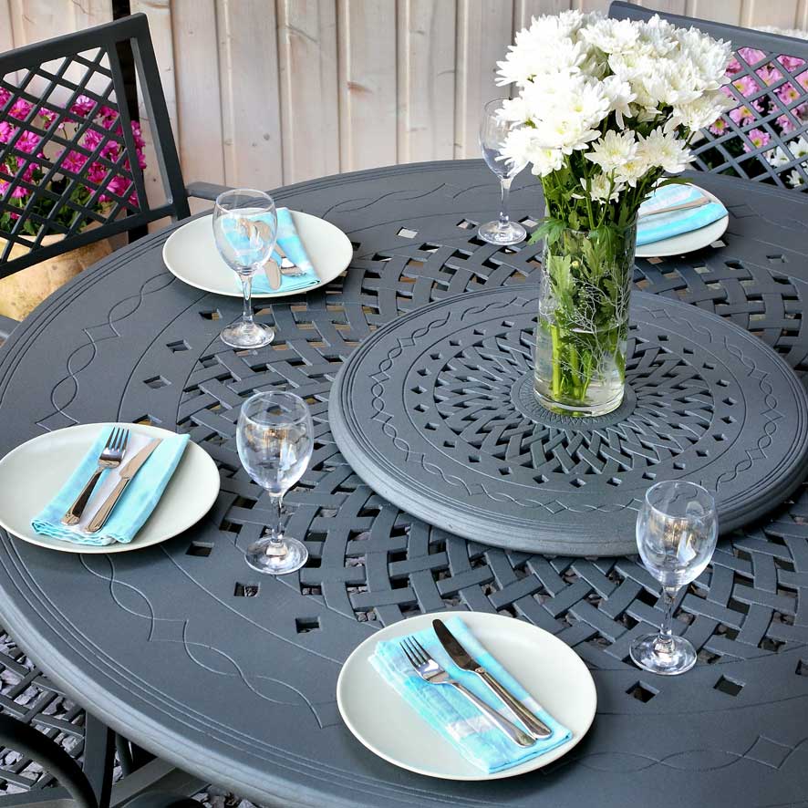 Amelia Table 8 Seater Set - Slate