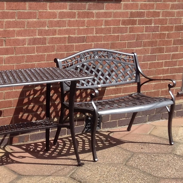 BBQ Table 2 Seater Set - Antique Bronze