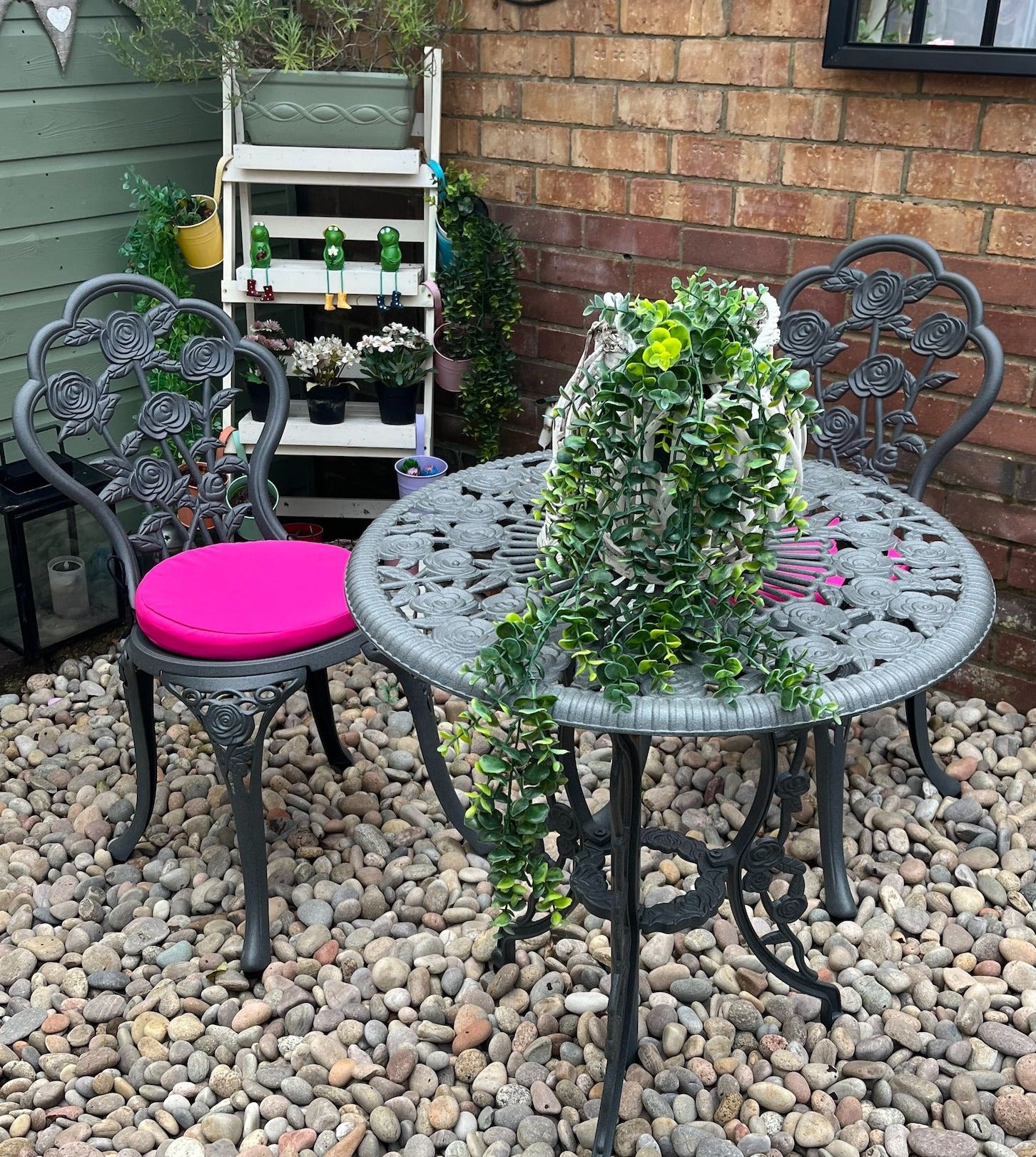 London Rose Bistro 2 Seater Set - Slate