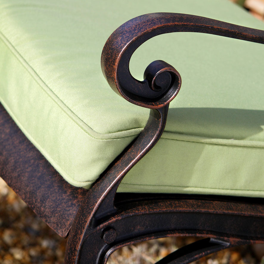Lattice Bench Cushion - Green