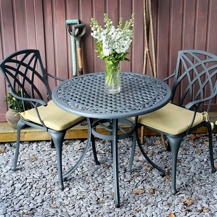 Hannah Table 2 Seater Set - Slate