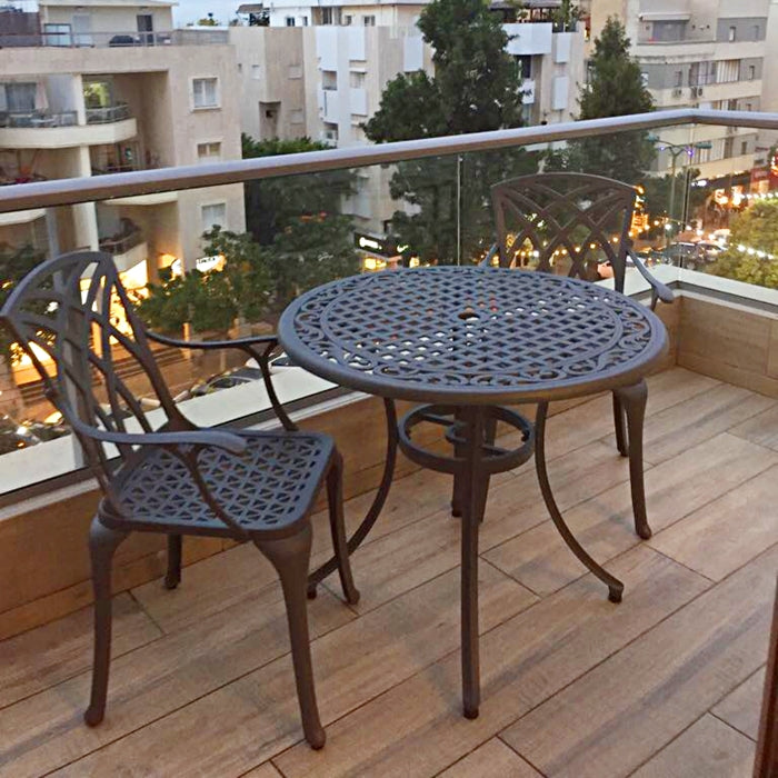 Hannah Table 2 Seater Set - Antique Bronze