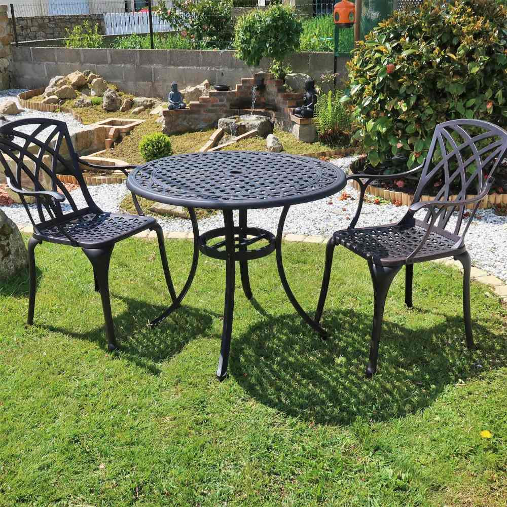 Hannah Table 2 Seater Set - Antique Bronze