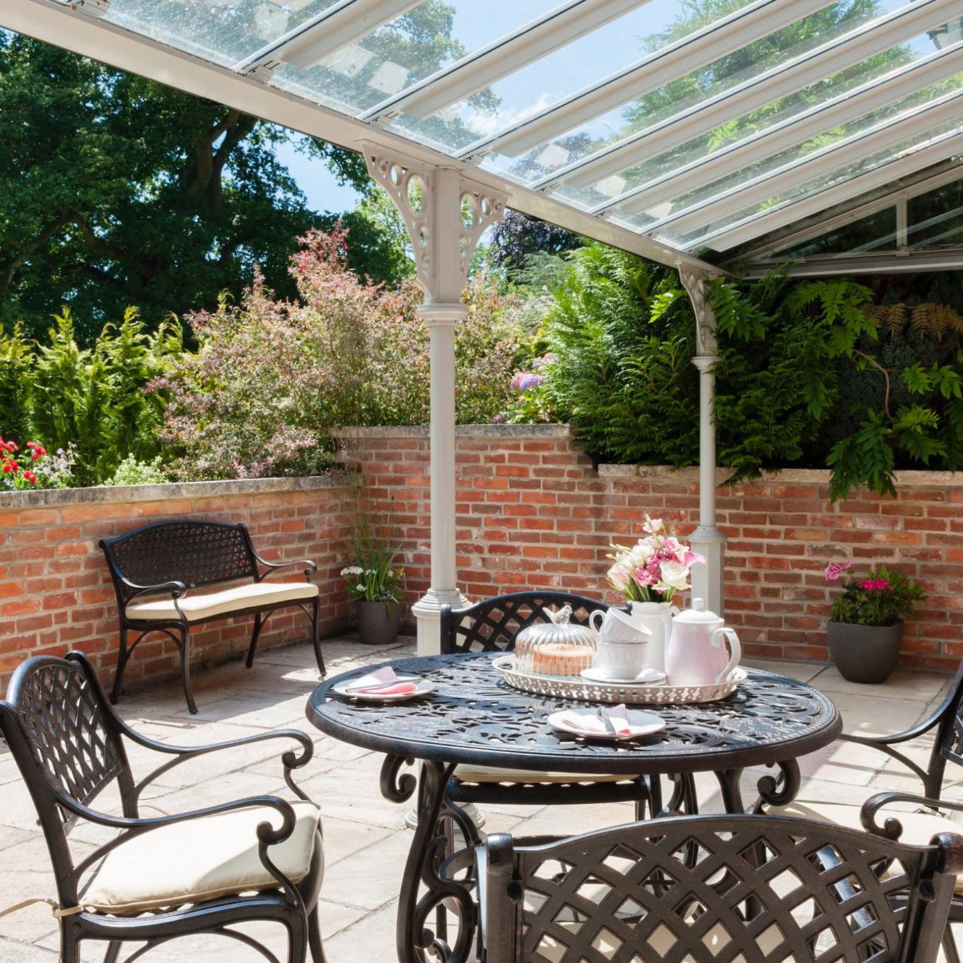 Flora Table 4 Seater Set - Antique Bronze