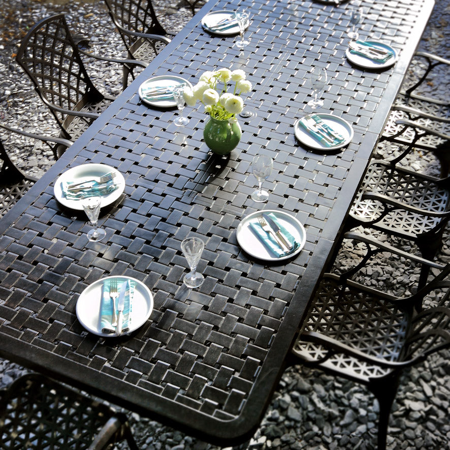 Isabelle Table 12 Seater Set - Antique Bronze