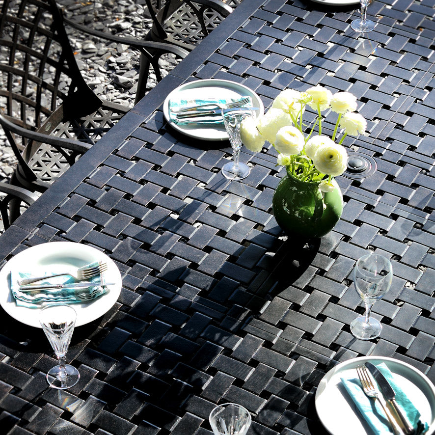 Isabelle Table 12 Seater Set - Antique Bronze