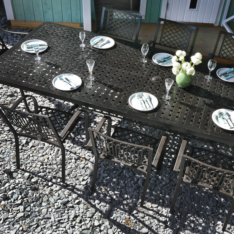 Isabelle Table 12 Seater Set - Antique Bronze