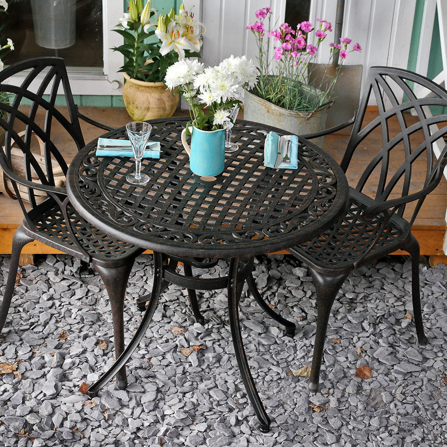Hannah Table 2 Seater Set - Antique Bronze