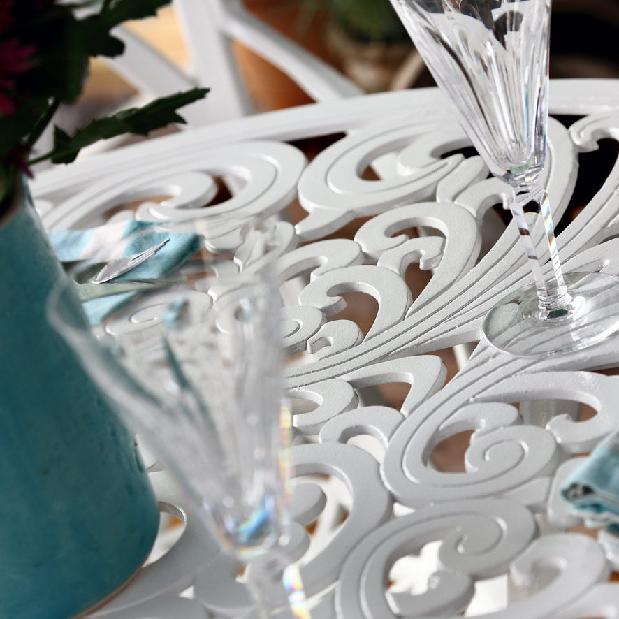 Jill Table 4 Seater Set - White