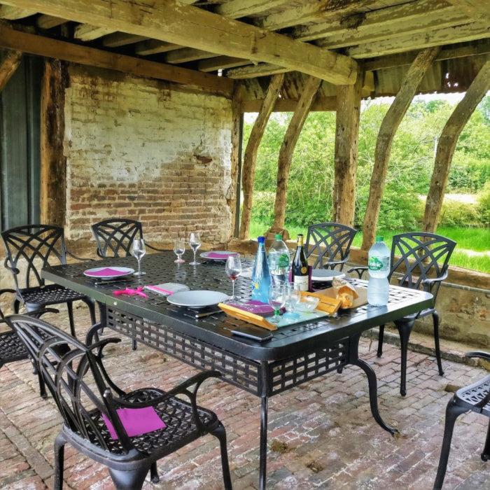 Isabelle Table 12 Seater Set - Antique Bronze