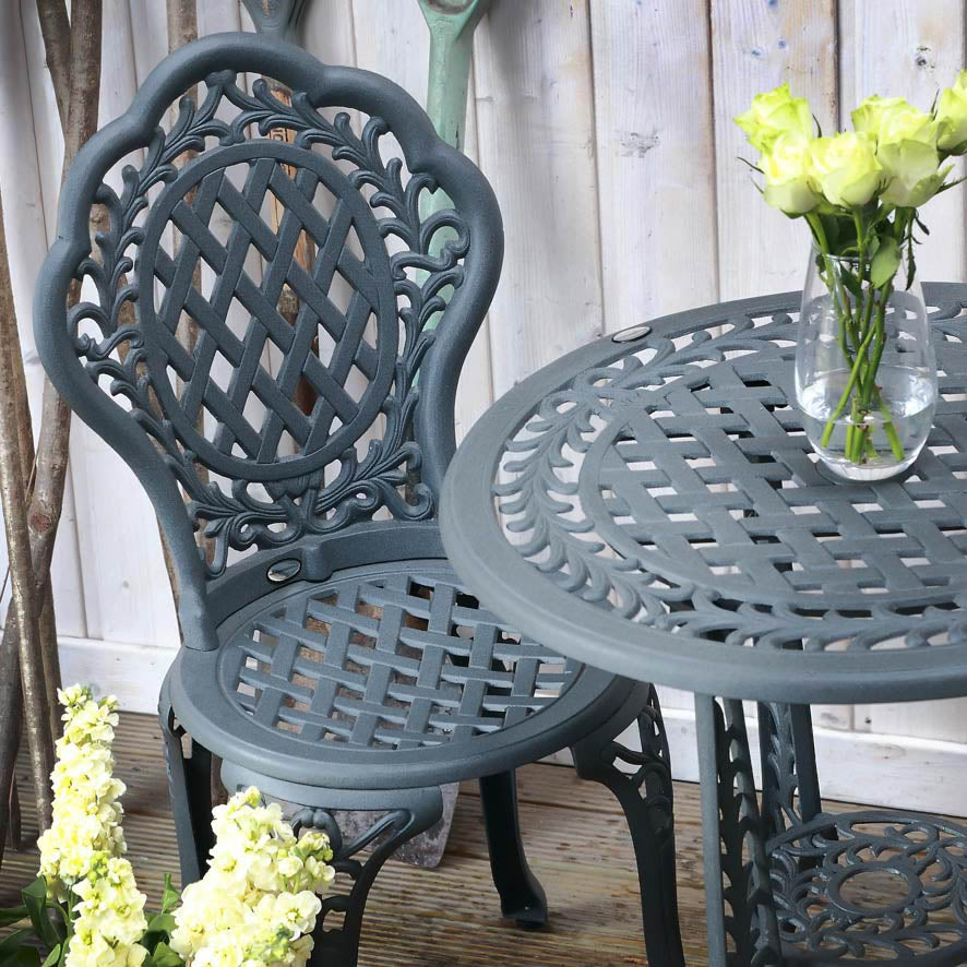 Ivy Bistro Set 4 Seater Set - Slate