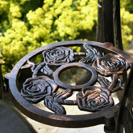 Rose Table 2 Seater Set - Antique Bronze