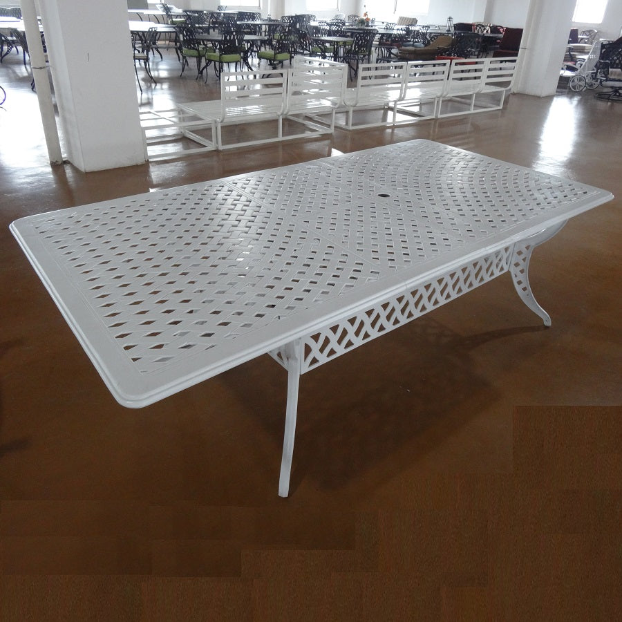 Jennifer Table 10 Seater Set - White