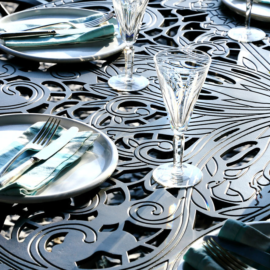 Joyce Table 6 Seater Set - Antique Bronze