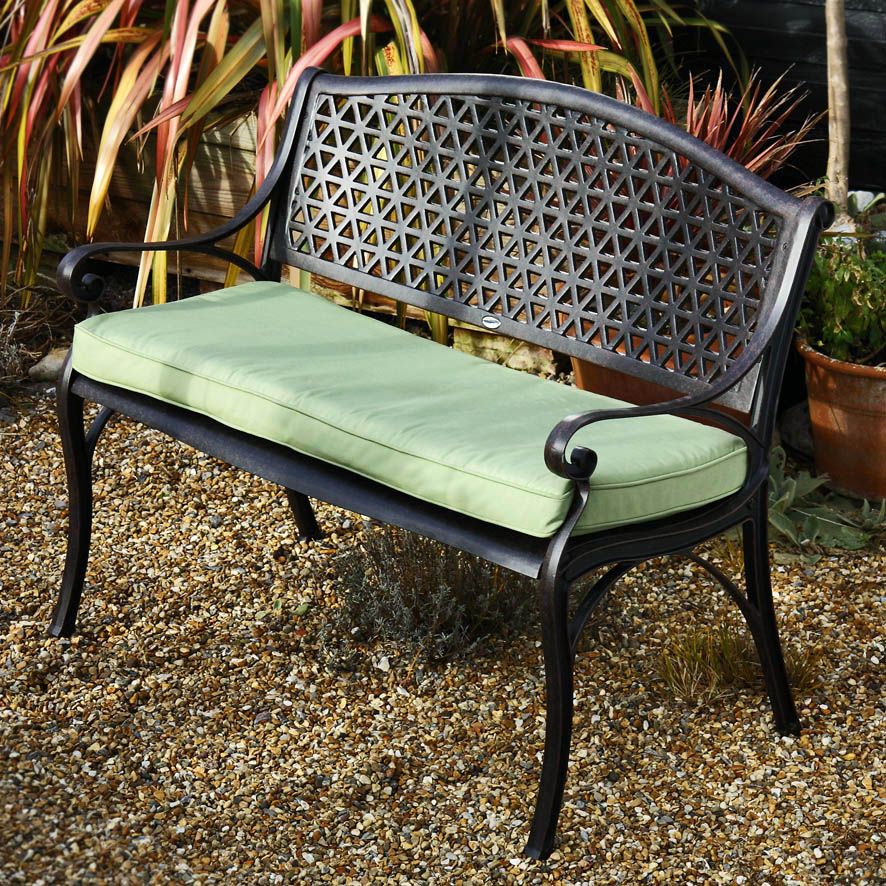 Seater Wrought Iron Bench Cushions Glider Bench For Outside Patio
