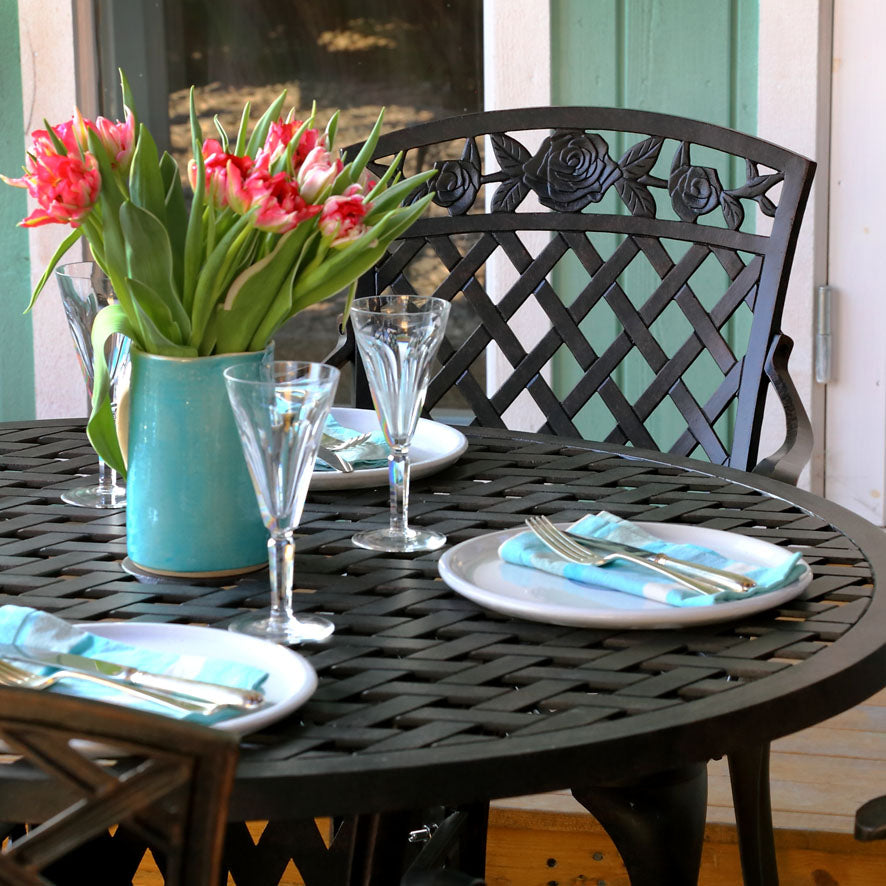 Sarah Table 4 Seater Set - Antique Bronze