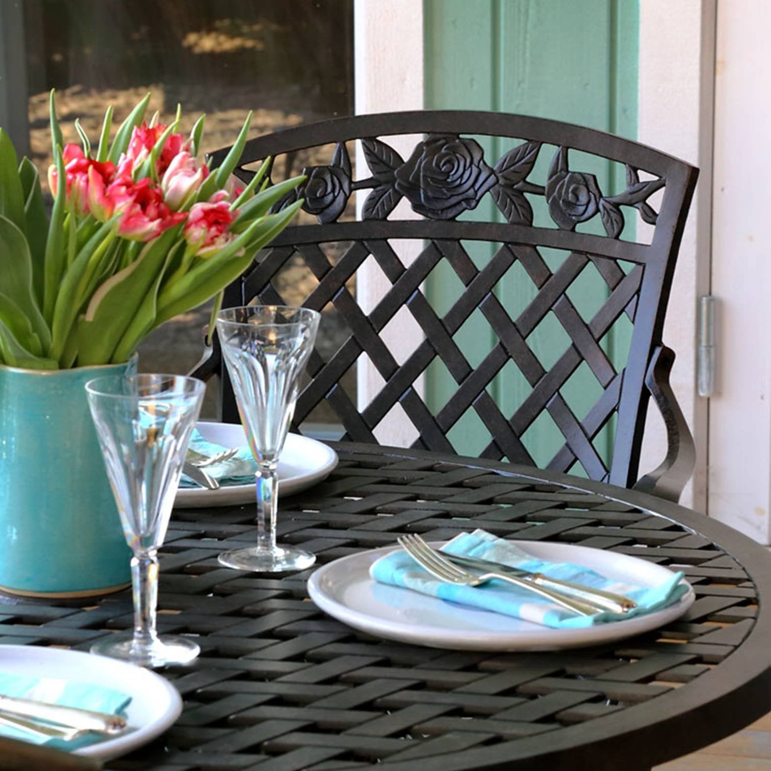 Lisa Table 4 Seater Set - Antique Bronze