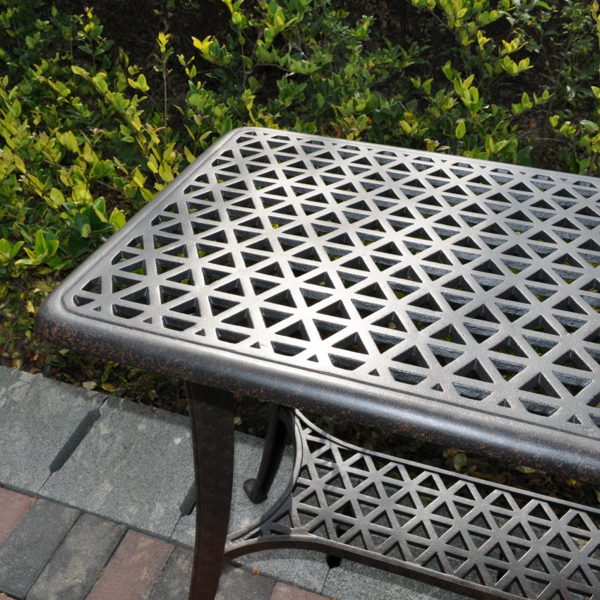 BBQ Table 2 Seater Set - Antique Bronze