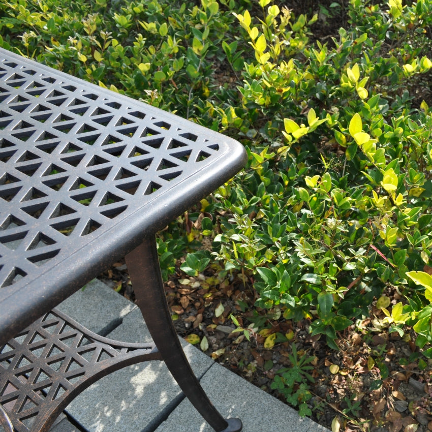 BBQ Table 2 Seater Set - Antique Bronze
