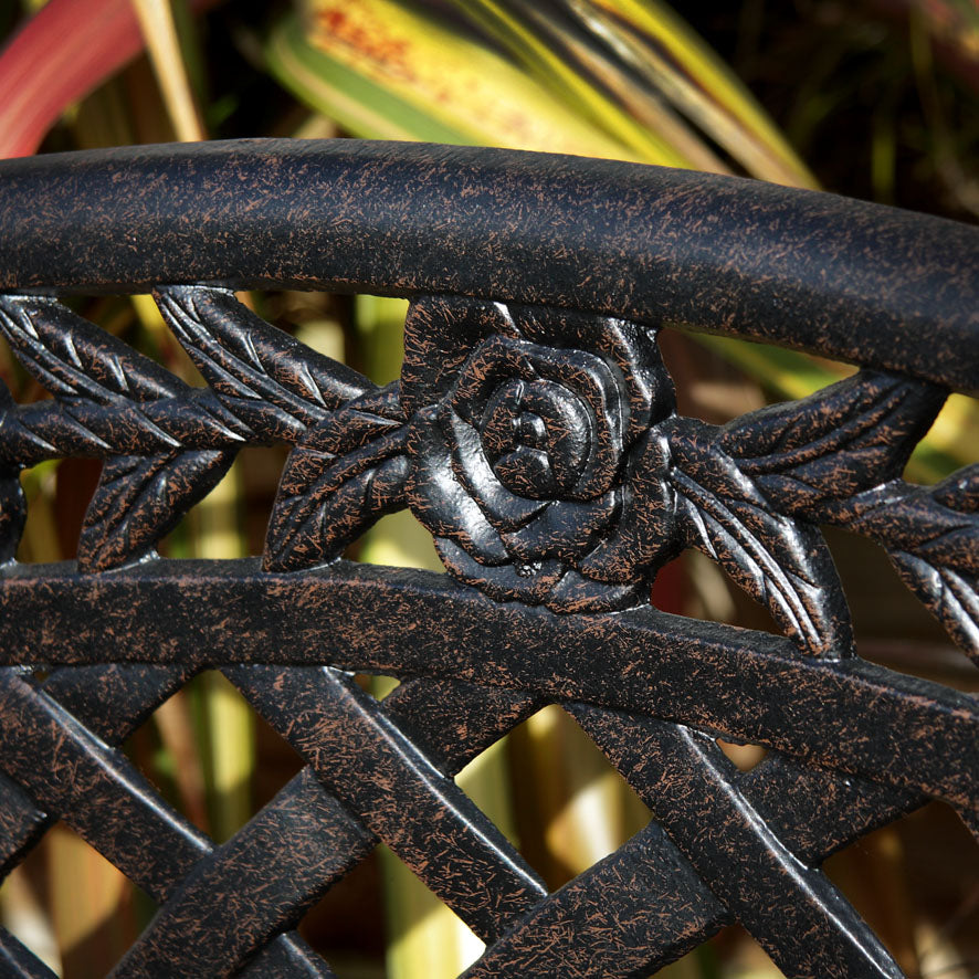 Rose Bench - Antique Bronze