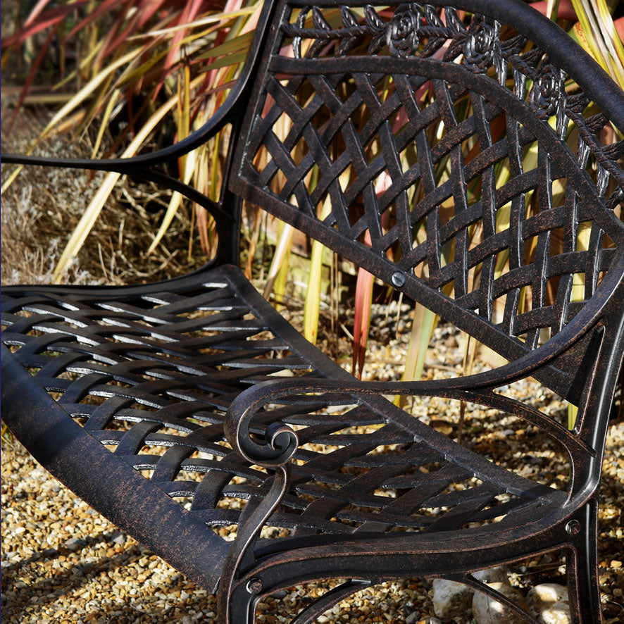 Rose Bench - Antique Bronze