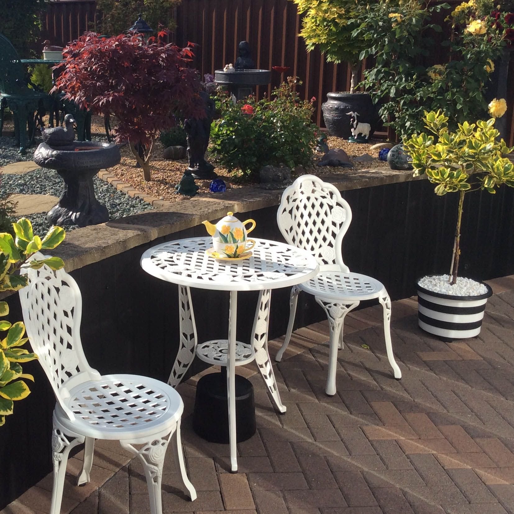 Rose Bistro 2 Seater Set - White