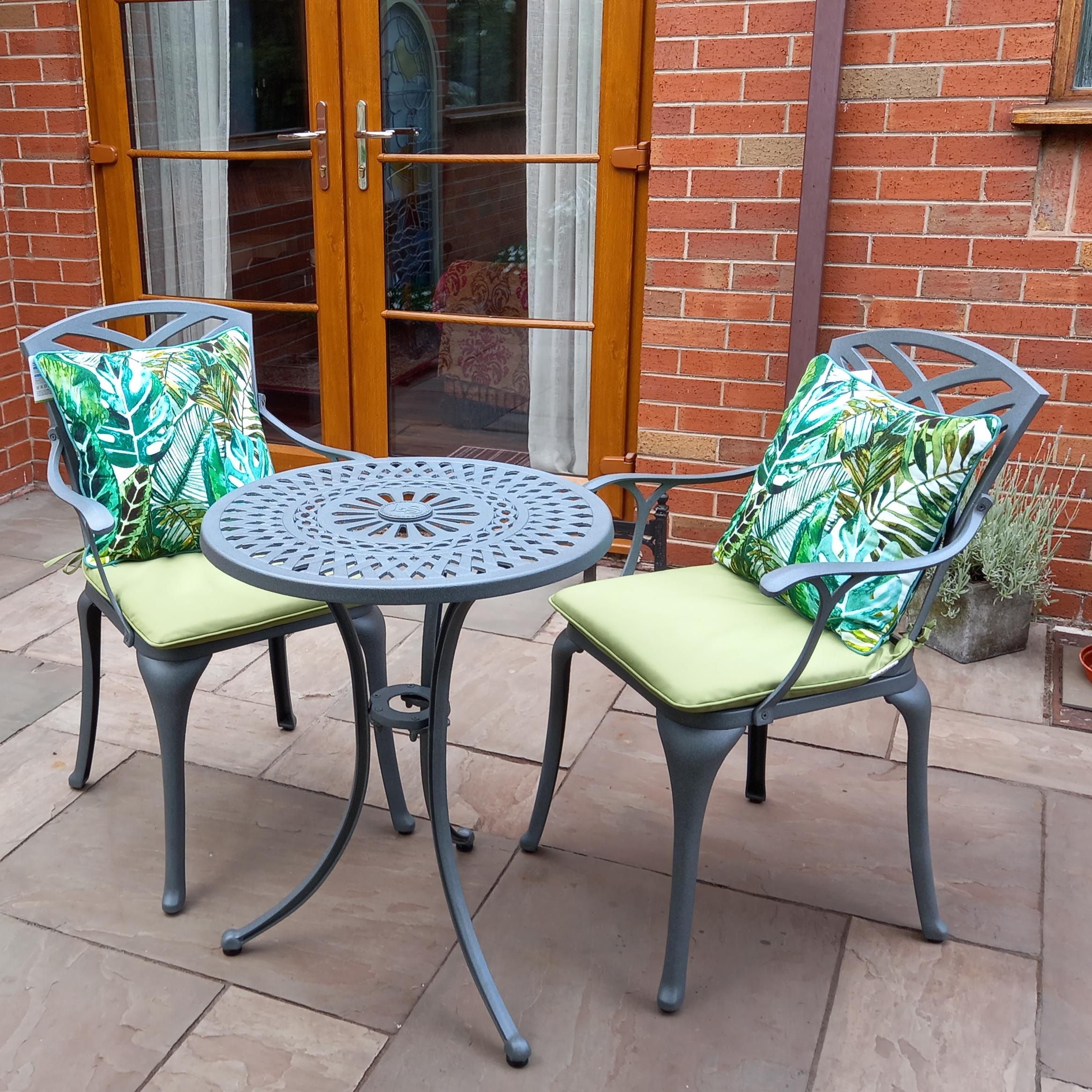 Eve Bistro Table 2 Seater Set - Slate