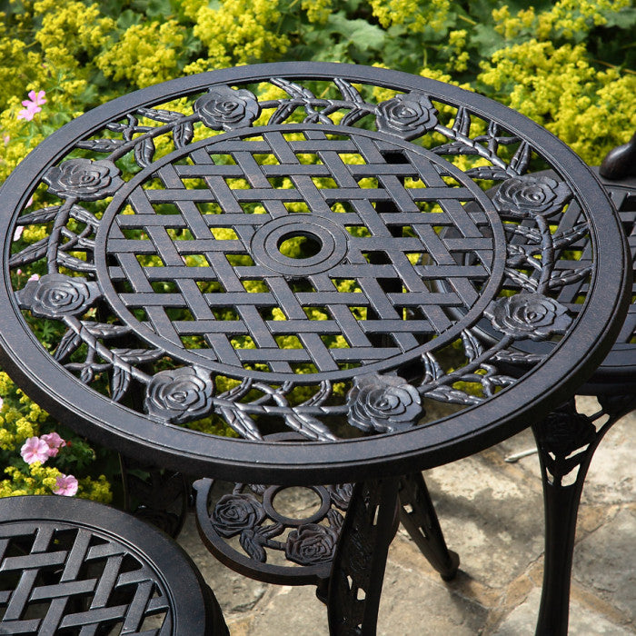 Rose Table 2 Seater Set - Antique Bronze
