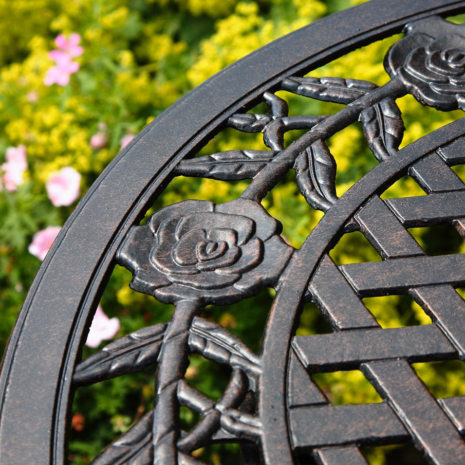 Rose Bistro Table - Antique Bronze