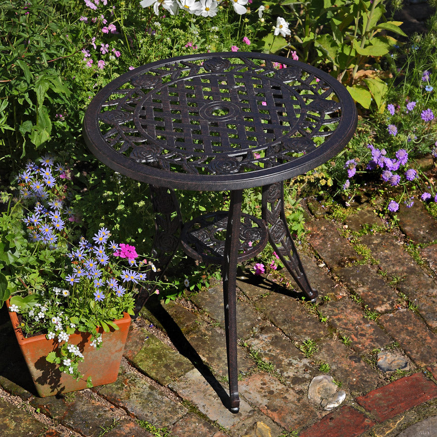 Rose Table 2 Seater Set - Antique Bronze