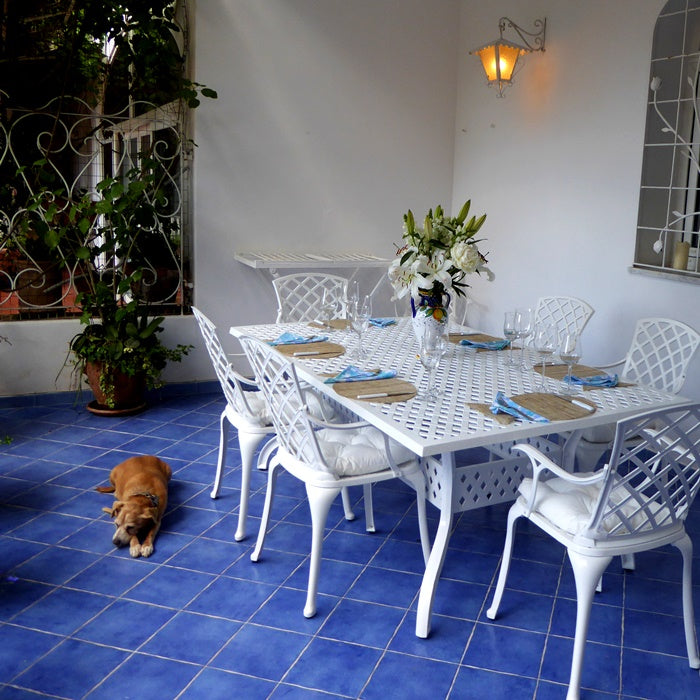 Sophia Table 6 Seater Set - White