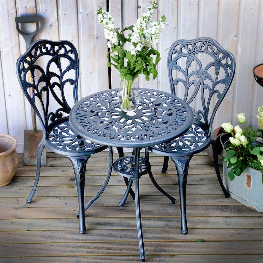 Tulip Bistro 2 Seater Set - Slate