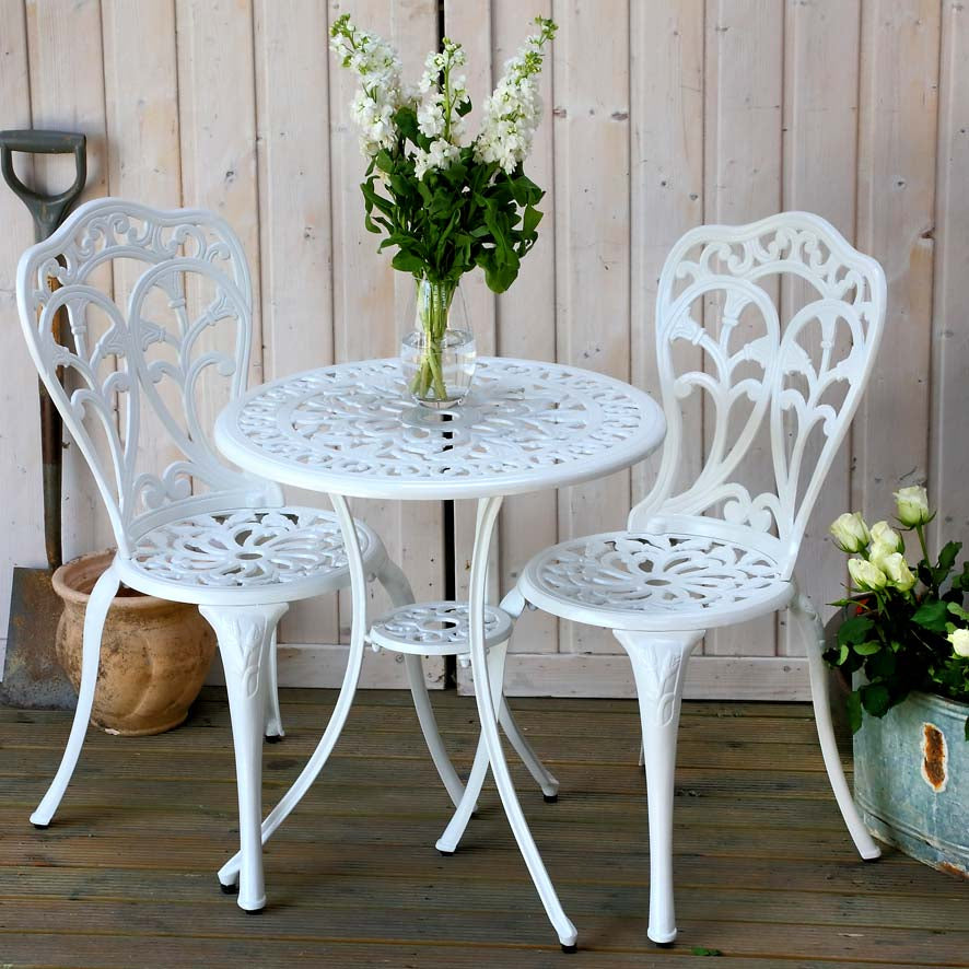 Tulip Bistro 2 Seater Set - White