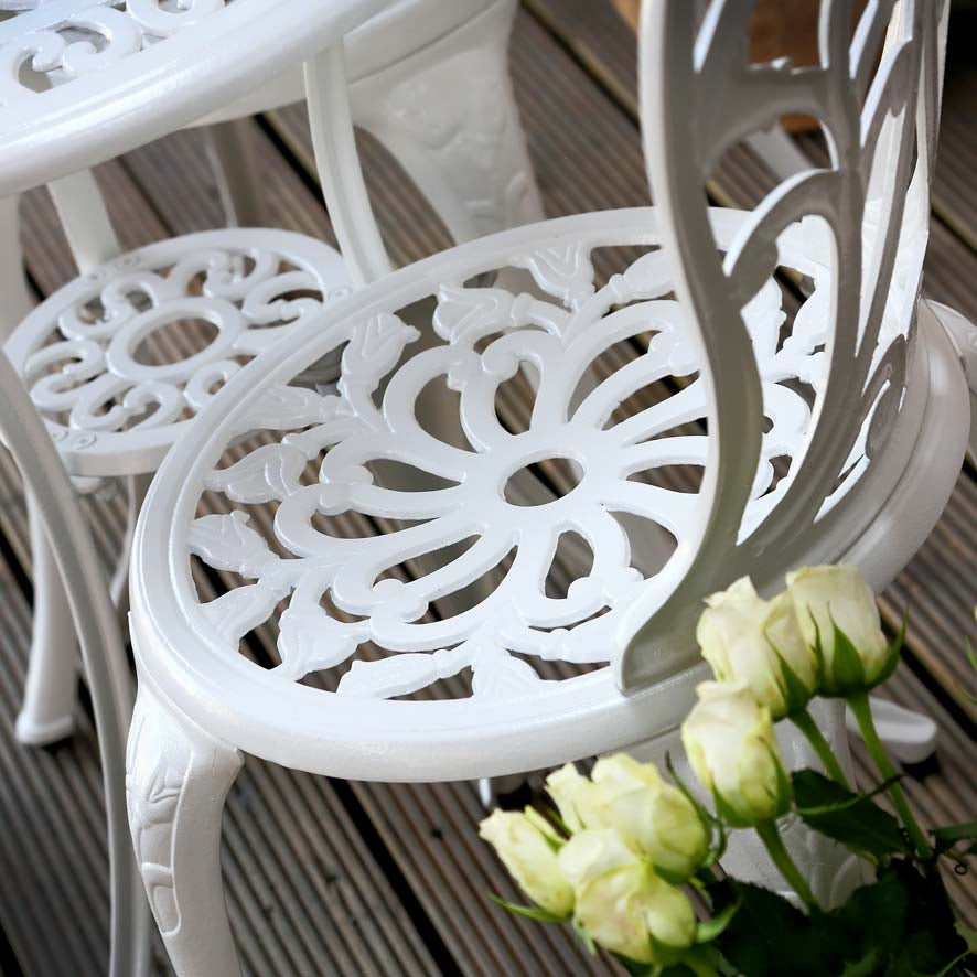 Tulip Bistro 2 Seater Set - White