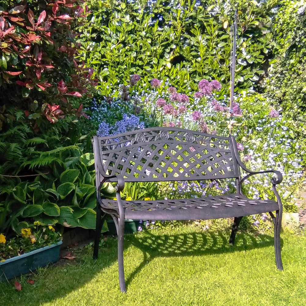 Rose Bench Set - Antique Bronze